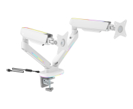 DELTACO Podwójny uchwyt GAM-135-W RGB - Biały - 1115379 - zdjęcie 5